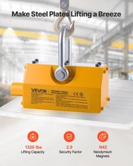 VEVOR Permanent Magnetic Lifter Lifting Magnet 1320 lbs Pulling Capacity N42