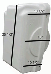 Hefty Hoist 8500 Flat Plate Clamshell Cover White Boat Lift Motor Shroud w/ Hard