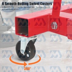 2 Ton Engine Hoist Mobile Hydraulic Engine Crane with 6 Wheels Folding Cherry