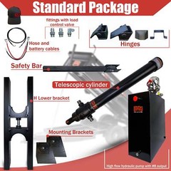 Telescopic Dump Trailer Cylinder Kit – 20 Ton Capacity – 135″ Stroke – Fits 12-1