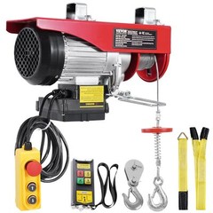 Electric Hoist Crane Winch 1320 lbs 328 ft Wireless & 14 ft Wired Remote