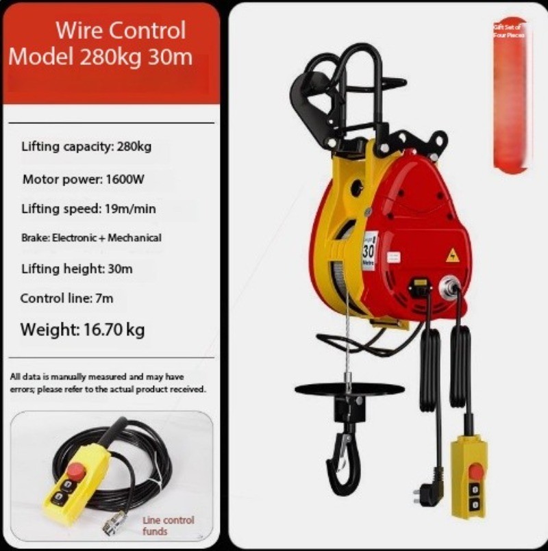 Electric Hoist 220V Compact Electric Hoist 0.5 TonneLifting AirConditioningHoist