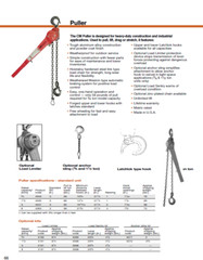 CMCO SERIES 640 PULLER LEVER HOIST – 3 TON CAPACITY – 5 FT LIFT