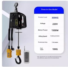 Electric Hoist 220V Portable Lifting Device for Domestic Use – Compact Model