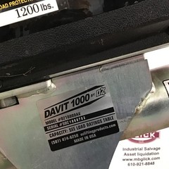 OZ 0Z1000DAV Portable Davit Crane 1/4″ Cable 1000 Lb Capacity