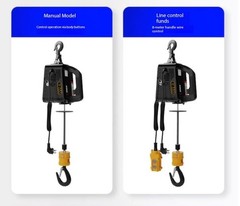 Electric Hoist 220V Home Remote Control Portable Suspended Hoist Lifting Crane