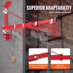 Wall Mount Jib Crane, 1320 lbs Max Load Capacity Electric Scaffolding Lift, E…