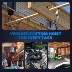 3-in-1 Electric Hoist Winch 1100lb Wireless Remote Control