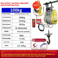 Brushless Inverter Small Diamond Electric Hoist 220v Crane Lift Adjustable Speed
