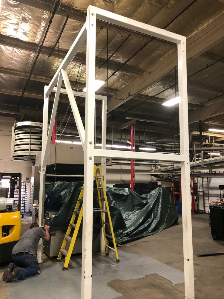 Coffing 1 Ton Hoist (2) Monorail System 14′ x 68″ x 10′ 8″ Completely Wired 220V