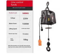 Electric Hoist 220V Home Use Mini Crane Lifter Remote-Controlled Electric Hoist