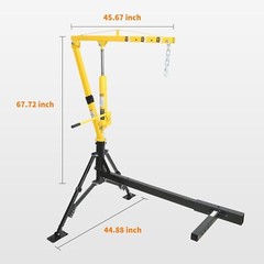 Hydraulic Receiver Hitch Mounted Crane Portable Pickup Truck Lift Push 1000 Lb.