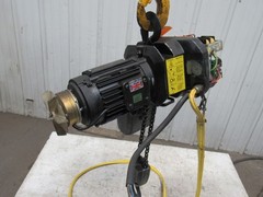 P & H 1/2 Ton Electric Chain Hoist 1000 lb 12′ Lift 460V W/7′ Pendant