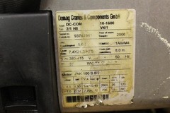 Demag DC-COM 10-1600 2/1 H8 V4/1 Chain Hoist Used