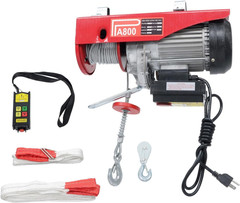 Powerful 110V Electric Hoist 1760Lbs Capacity with 328Ft Remote & Emergency Stop