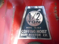 DUFF-NORTON, COFFING HOIST, TG-10-P, 1/2 TON