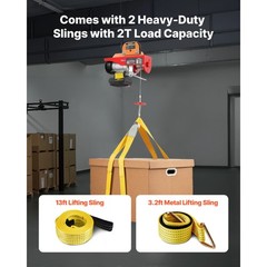 Uimoso Electric Hoist 440lbs Lift with Wireless Remote Control, 480W 110V