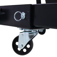 Black 2-Ton Folding Engine Hoist Cherry Picker Shop Crane Hoist Lift, Heavy-Duty
