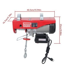 1760lbs 1350W Crane Winch with Wireless Remote Control 328ft/100m Electric Hoist