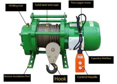 Multi-Function Hoist Construction Winch Electric Hoist 1 Ton 1.5 Ton 380V