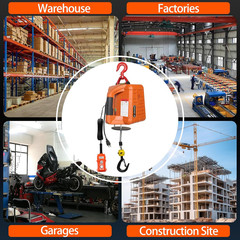 110V Electric Hoist Winch 1100Lbs Capacity for Garage & Workshop Lifting