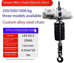 Mini Chain Hoist 220V Electric Chain Hoist Winch for Home Use 0.25 Ton – 1 Ton