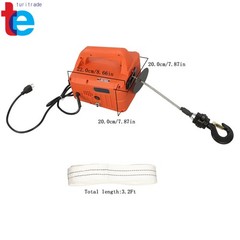 3-in-1 Portable Electric Hoist Winch 1100LB Wired/Wireless Remote Control 1500W