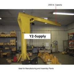 NEW! Heavy Duty Floor Crane 4B0373 2000 Lb Cap 16′ Span 10′ Under Beam Height!!