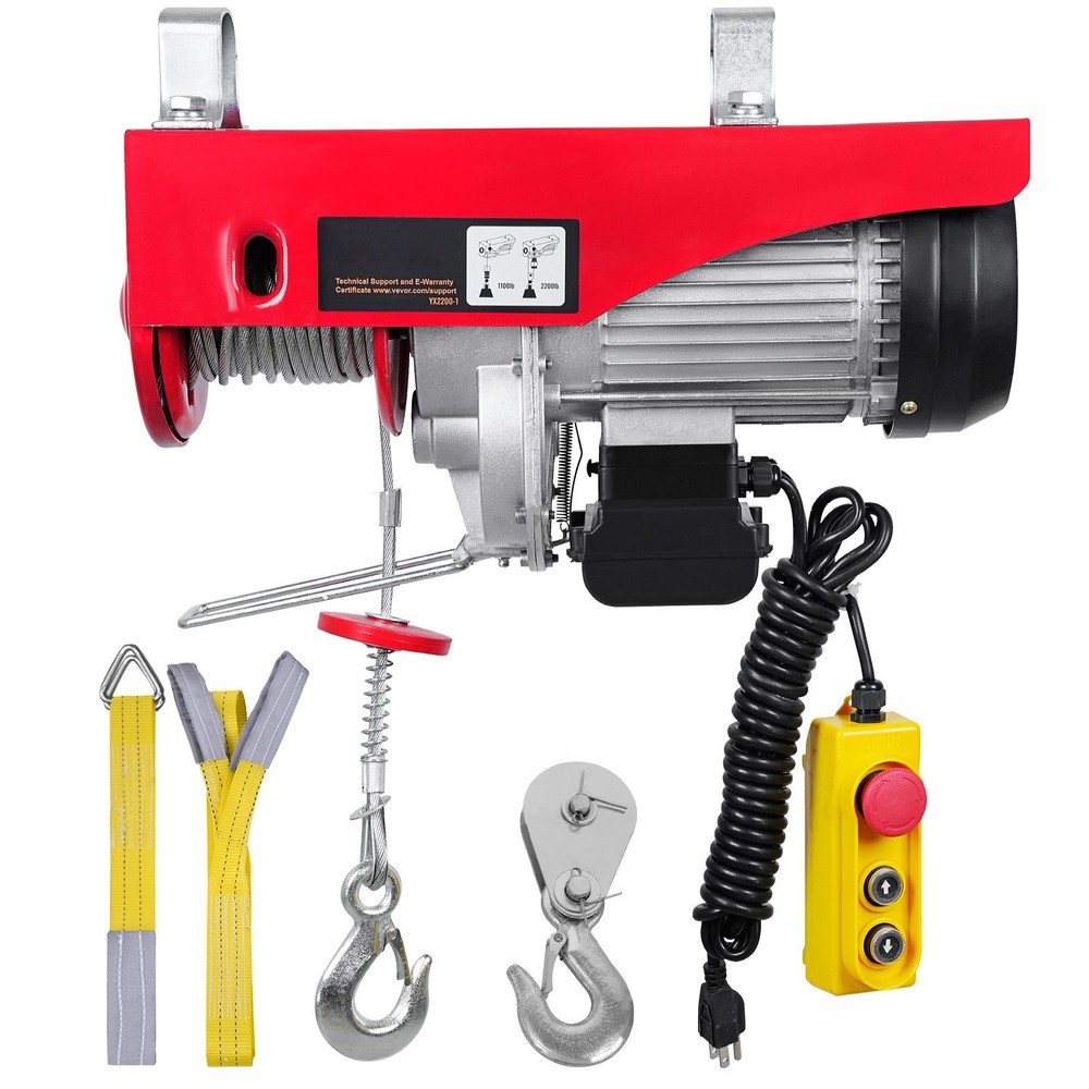 2200lb Electric Hoist 1600W 40ft Lift 14ft Remote Control