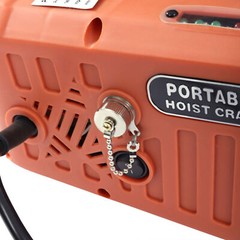 110V Portable Electric Hoist Winch Engine Crane Lifting wired Remote 1100lbs