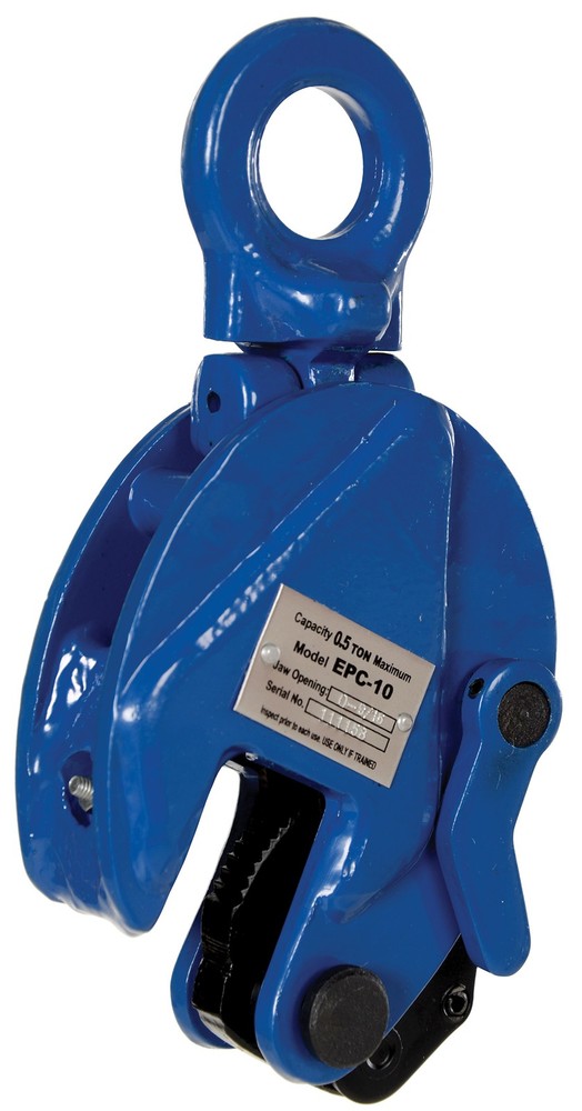 Vestil EPC-10 Vertical Plate Clamp, 0.60″ Plate Thickness, 1000lb, 1.81″ Opening