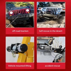 12V/24V Electric Winch Waterproof Vehicle-Mounted Mini Crane Electric Winch