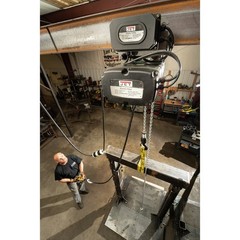 Jet 144006K 460V 1 Ton 20’Lift Elec Chain Hoist w/Trolley and 16′ Pendant New