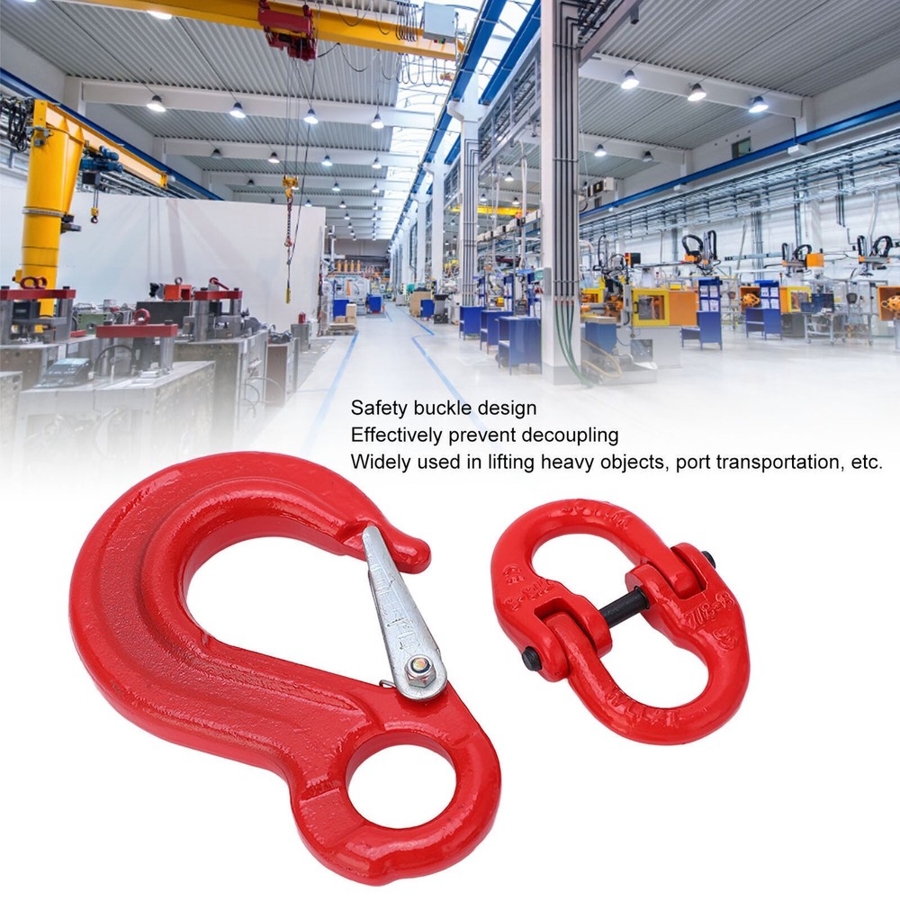 Slip Hook Eye Sling Heavy Duty 2T Bearing Trailer Lifting Chain Connector with 2