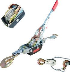 Come along Winch – 11000 Lbs/5T Pulling Capacity,12Ft Steel Cable,3 Hooks,Dual G