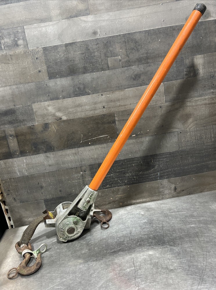 Chance Hoist 1 Ton Hot Stick Ratcheting Strap Hoist. Item ID #51 Used Surplus