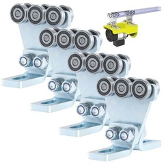 Electric Hoist Trolley Assembly – 6 Wheel Rollers for Garage Hoist Systems, Fits