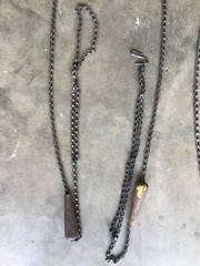 INGERSOLL-RAND ARO PNEUMATIC AIR CHAIN HOIST Lever Control Up Down Knobs, Chains