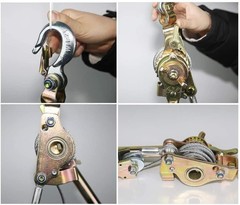 4400LB 2 TON HOIST RATCHET HAND LEVER PULLER COME ALONG DOUBLE HOOKS CABLE HD