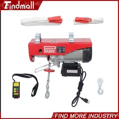 Findmall 1760lb 1350W Electric Hoist Crane Winch w/328ft Wireless Remote Control