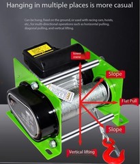 Quick-Lifting Electric Hoist 220V Wireless Remote Control Home Use Crane