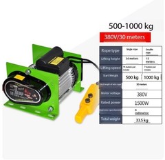 Electric Hoist Winch 220V Wireless Control Home Use Lifting Crane Small Crane