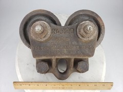 Antique Chisholm Moore Mfg 1 1/2 Ton Crane Beam Trolley No 120 Cleveland Ohio