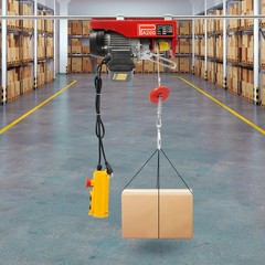 PA200 Electric Hoist Winch Crane Hoist Lift 440lbs with Wired Remote Control