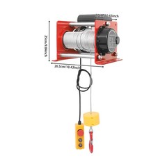 Electric Hoist with Long Steel Wire Rope 10.43×10.63×9.84 in 881LBS 110V Red