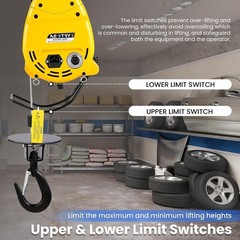 NEWTRY Electric Hoist RapidRise PRO Lift 660lb, 62ft/min Fast Power Electric Hoi