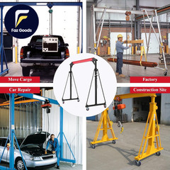 1 Ton Gantry Crane Compatible with Chain Hoist 8-12 FT Adjustable Height 2200