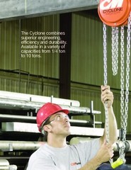 CMCO CYCLONE SERIES 646 MANUAL HAND CHAIN HOIST – 1/2 TON CAPACITY – 10 FT LIFT