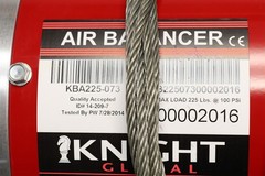 KNIGHT GLOBAL PNEUMATIC AIR BALANCER 225 LBS KBA225-073