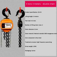 Triangular Hand Hoist 1 Ton 2 Tons 3 Tons Manual Chain Down Small Crane